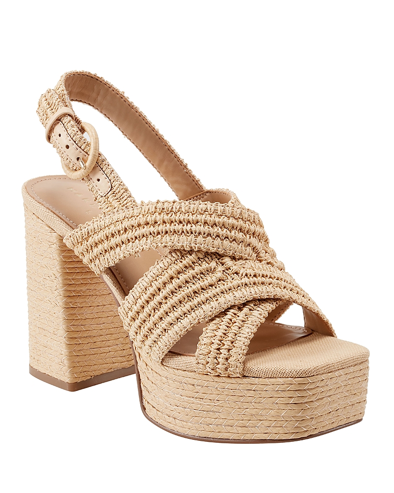 Marc Fisher Ltd Caddy Platform Sandal In Light Natural