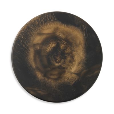 Hugo Black and Gold Swirled Large Cake Stand