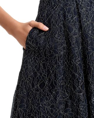 Bow Trim Fit and Flare Dress