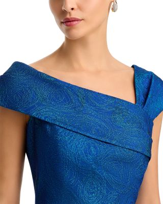 Metallic Jacquard Stretch Gown 