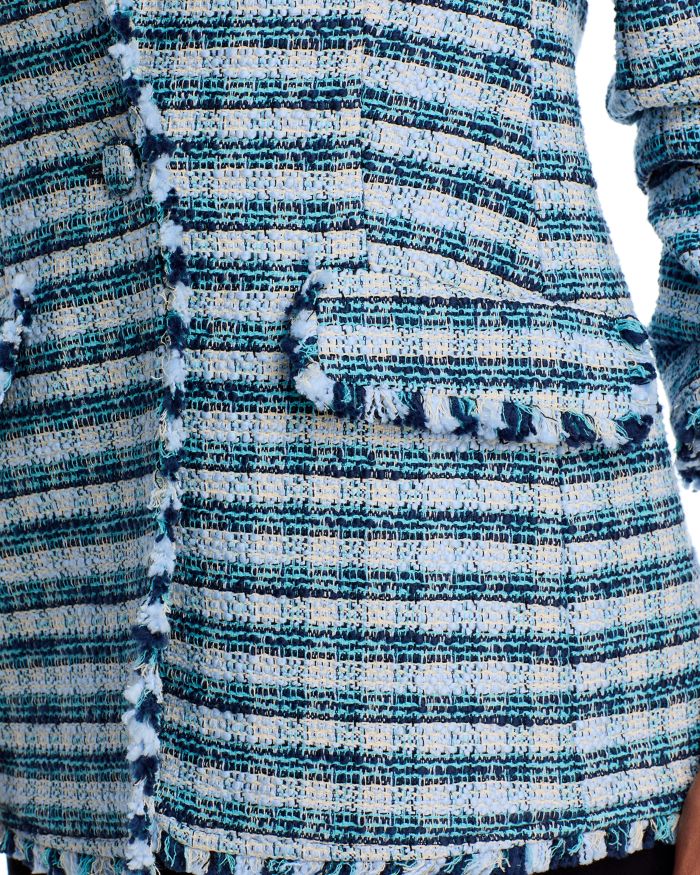 Matilda Tweed Fringe Trim Blazer