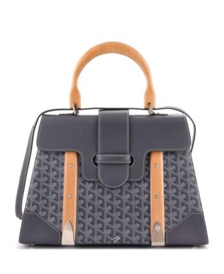 Pre-Owned Goyard - MM Saigon Top Handle Bag Coated Canvas with Leather