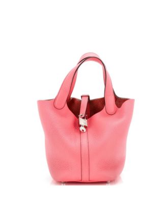 Pre-Owned Hermes Pm Picotin Lock Bag Clemence