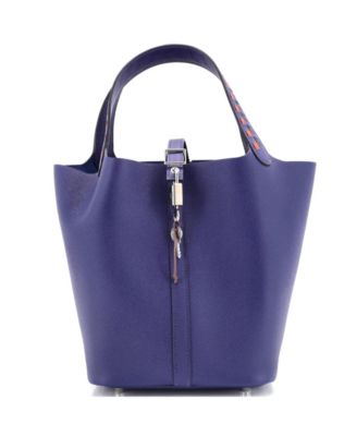 Pre-Owned Hermes Mm Picotin Lock Bag Tressage Epsom