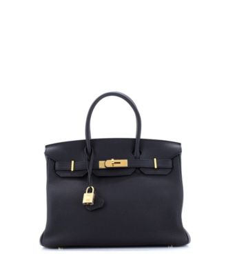 Pre-Owned HERMÈS - Birkin 30 Handbag Black Togo with Gold Hardware