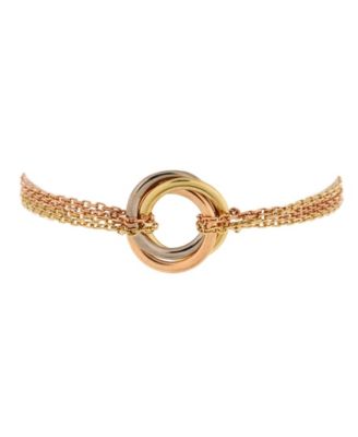 Pre-Owned Cartier Trinity 4 Chain Bracelet 18K Tricolor Gold