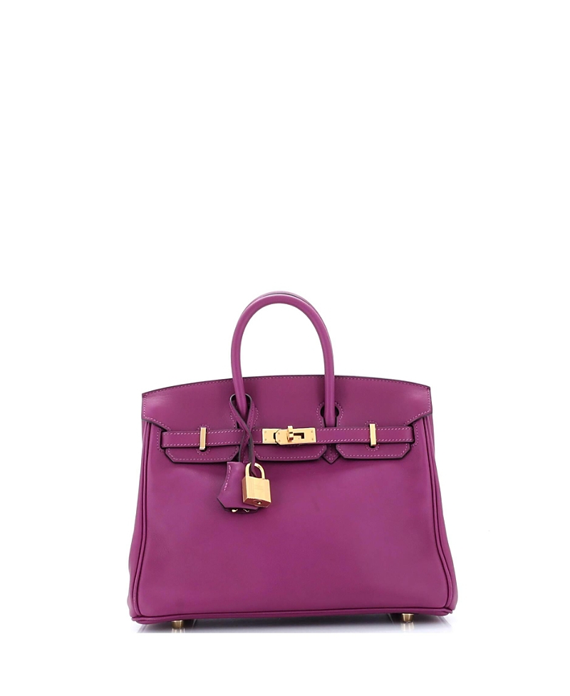 Pre-owned Pre-owned Hermes Hermes Birkin 25 Handbag Purple Swift With Gold Hardware In Anemone