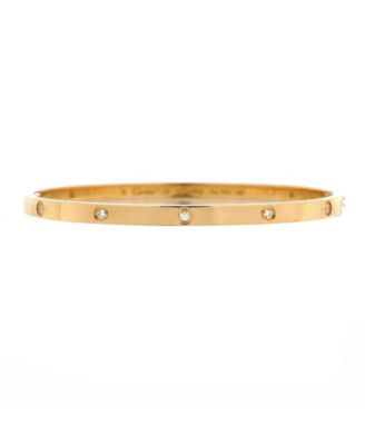 Pre-Owned Cartier Small Love 10 Diamond Bracelet 18K Gold with Diamonds