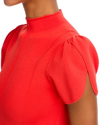 Compact Rib Tulip Mini Dress