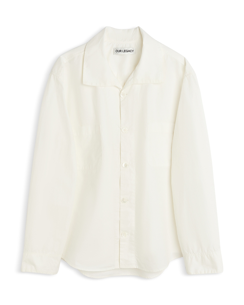 Our Legacy Off-white Coco Shirt With Point Collar And Mother Of Pearl Buttons In White