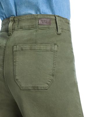 Anessa High Rise Wide Leg Ankle Jeans in Vintage Ivy Green