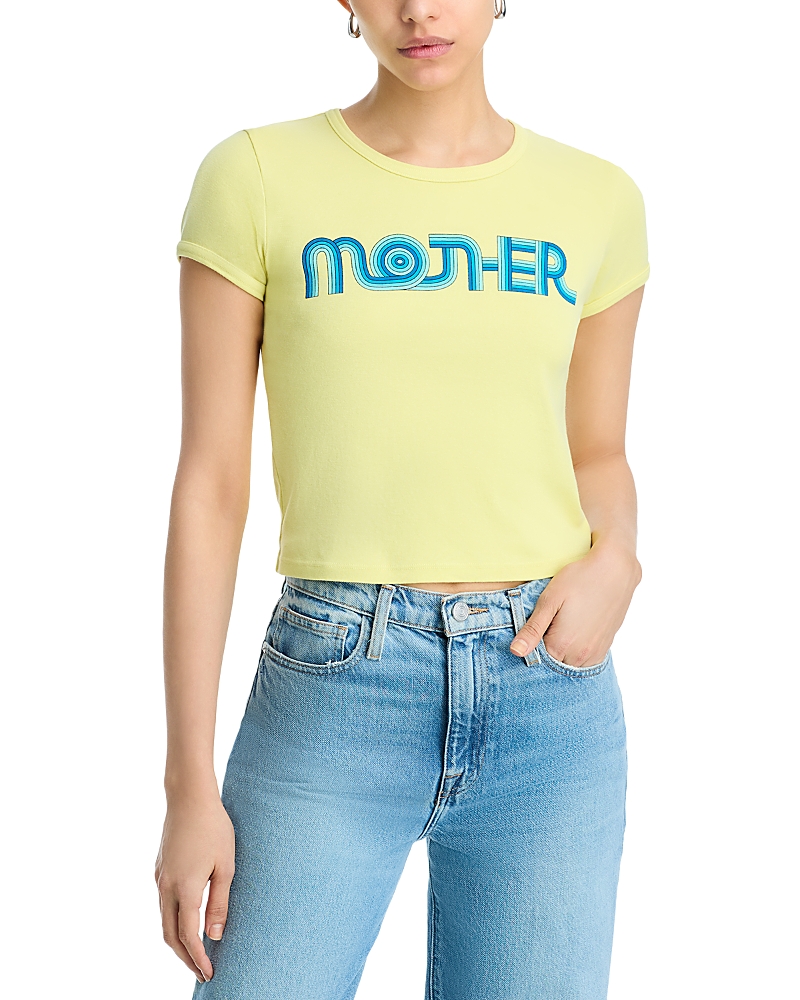 Shop Mother The Itty Bitty Cotton Ringer Tee In Groove