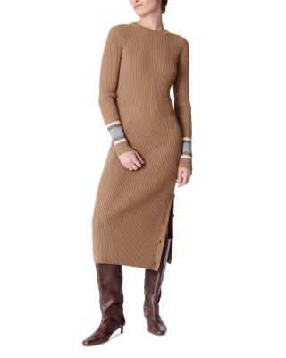 VANESSA BRUNO - Dagmar Rib Knit Button Slit Sweater Dress