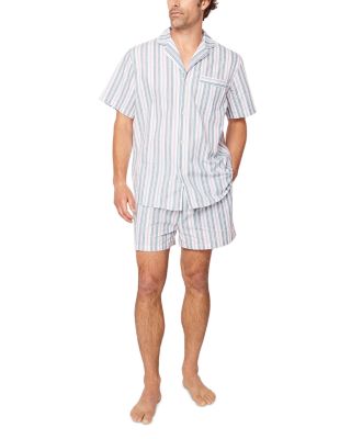 Brushed Cotton Twill Stripe Short Pajama Set
