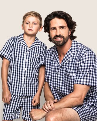 Brushed Cotton Twill Gingham Check Short Pajama Set