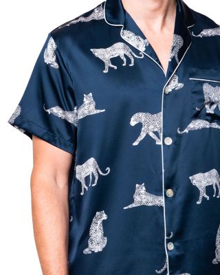 Panthère de Nuit Silk Printed Short Pajama Set