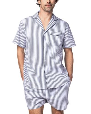 Petite Plume - Brushed Cotton Twill Ticking Stripe Short Pajama Set
