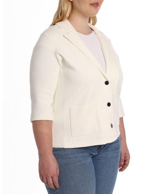 Plus Size Cotton Blend Blazer