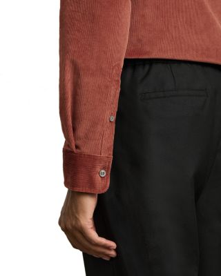 Regular Fit Button Front Corduroy Shirt  