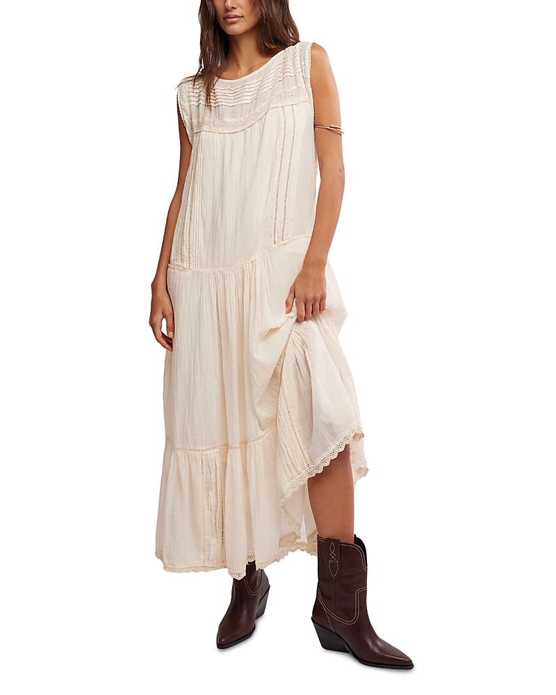 FREE PEOPLE MEADOWS EDGE PINTUCK MAXI DRESS