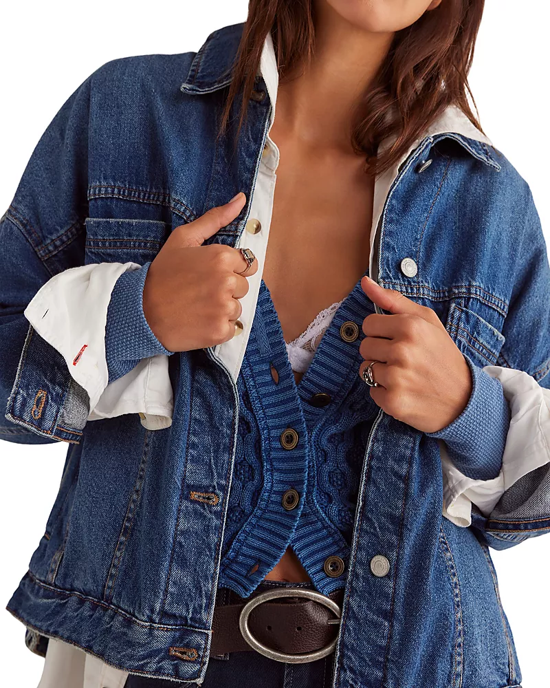 Free People Opal Swing Denim Jacket
