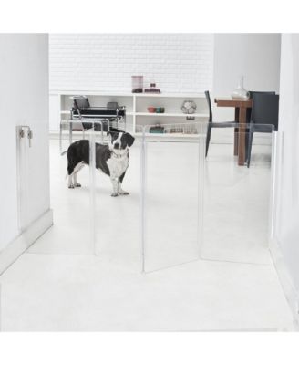 Wall Mounted Clear Pet Gate Zig Zag , 4 Panel