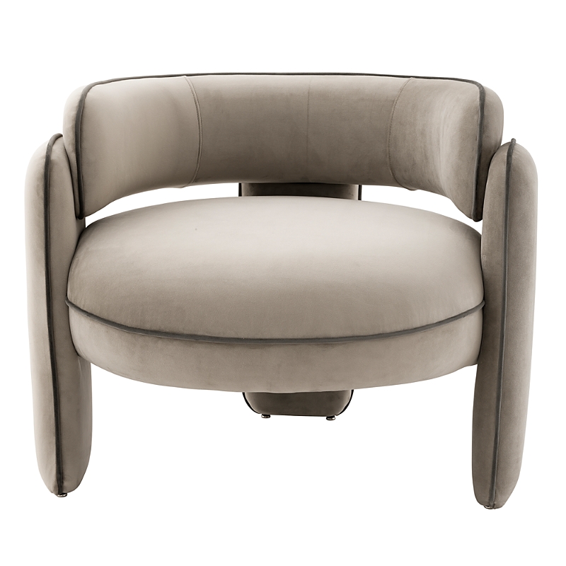 Eichholtz Chaplin Chair In Savona Greige Velvet