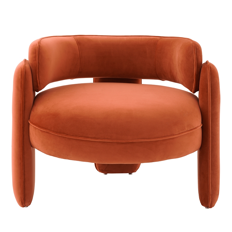 Eichholtz Chaplin Chair In Savona Orange Velvet