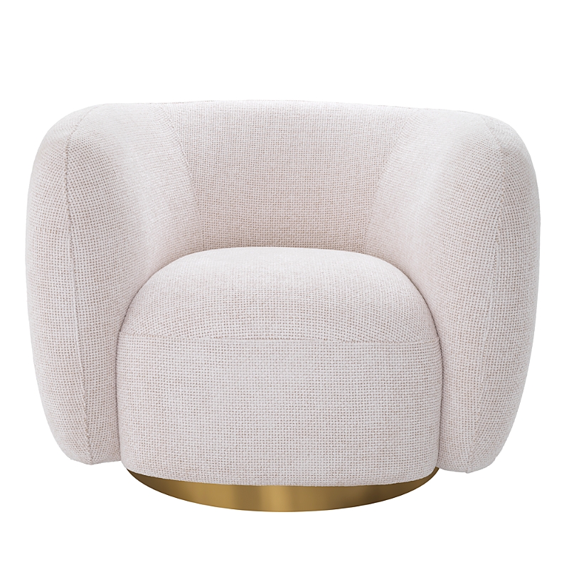 Eichholtz Roxy Swivel Chair In Lyssa Off-white