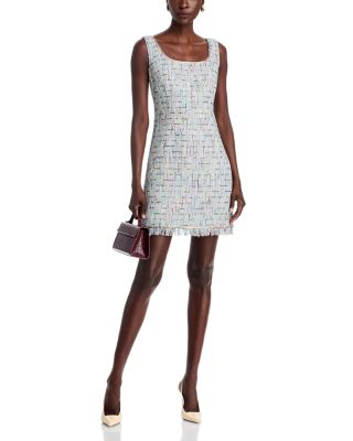 Novi Tweed Fringe Trim Mini Dress