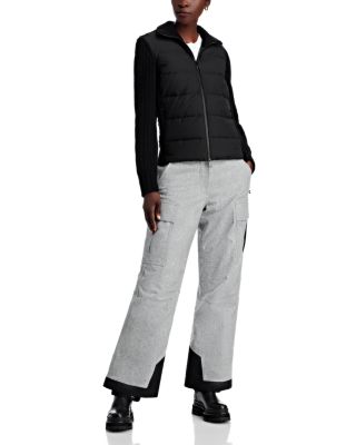 Mixed Media Wool & Cashmere Zip Up Cardigan