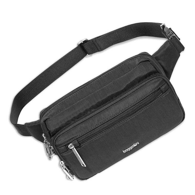 Baggallini Securtex Anti Theft Sling Belt Bag In Charcoal