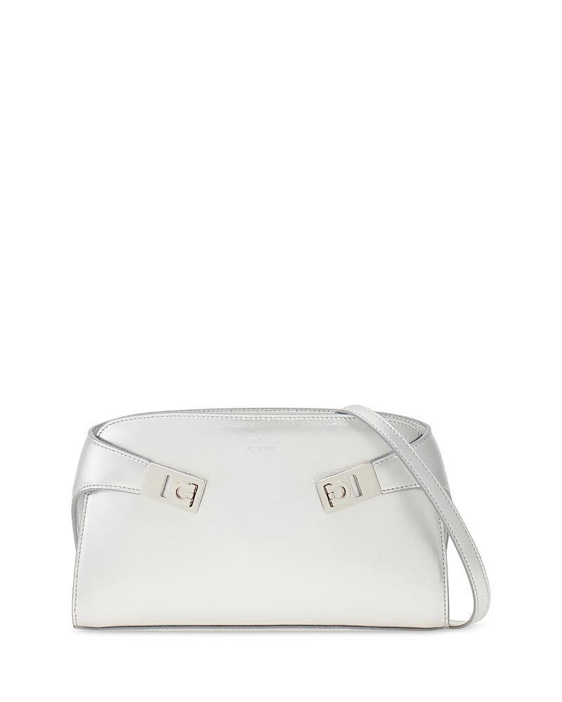Ferragamo Hug Crossbody Bag In Argento