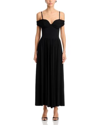 simkhai off shoulder dress Mia Off Shoulder Midi Dress  SIMKHAI