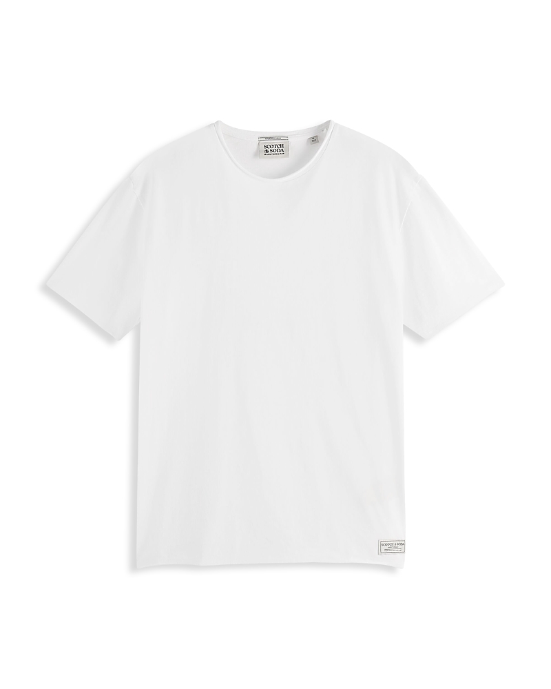 Scotch & Soda Raw Edge Tee In White