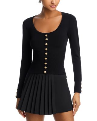 L'AGENCE - Lanetta Faux Button Sweater