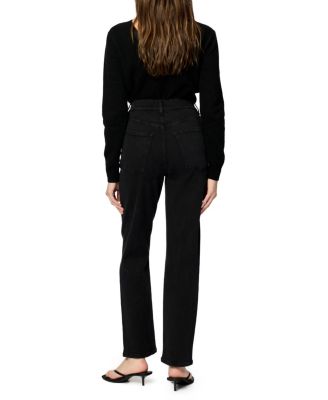 ASE Stretch High Rise Straight Jean in Jet Black