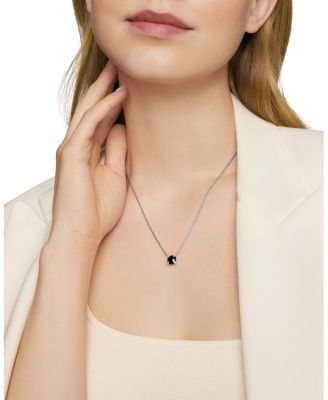Ch&acirc;telaine&reg; Pendant Necklace with Black Onyx and Diamonds, 18"