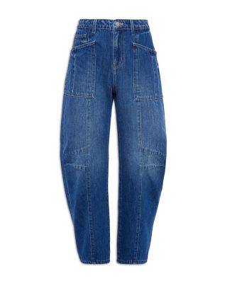 Cody Rodeo High Rise Cropped Barrel Jeans in Brentwood