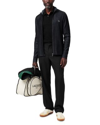 Long Sleeve Ribbed Collar Polo Shirt