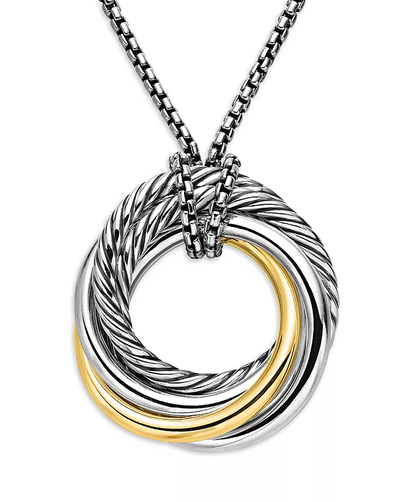 David Yurman Crossover Small Pendant Necklace with 14K Gold