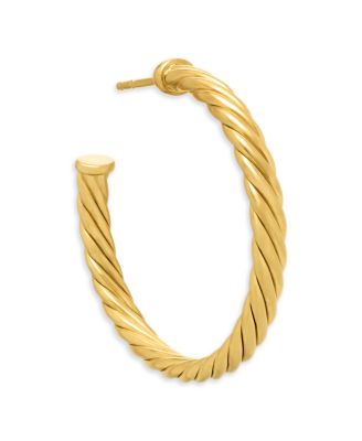 Cablespira&reg; Hoop Earrings in 18K Yellow Gold, 1in