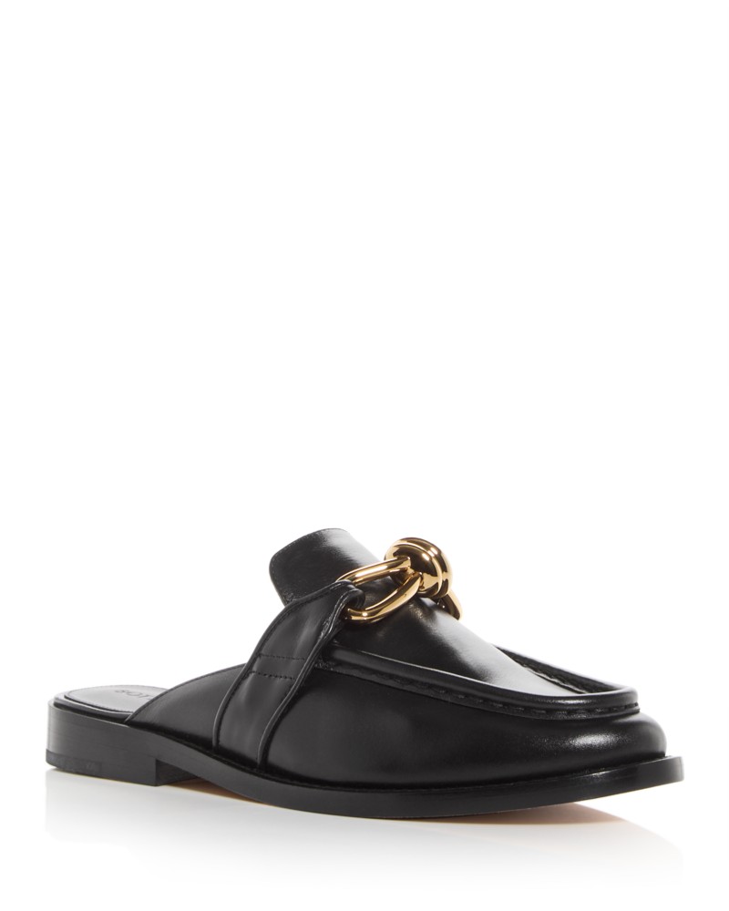 Bottega Veneta Women's Astaire Open Back Loafers in Nero