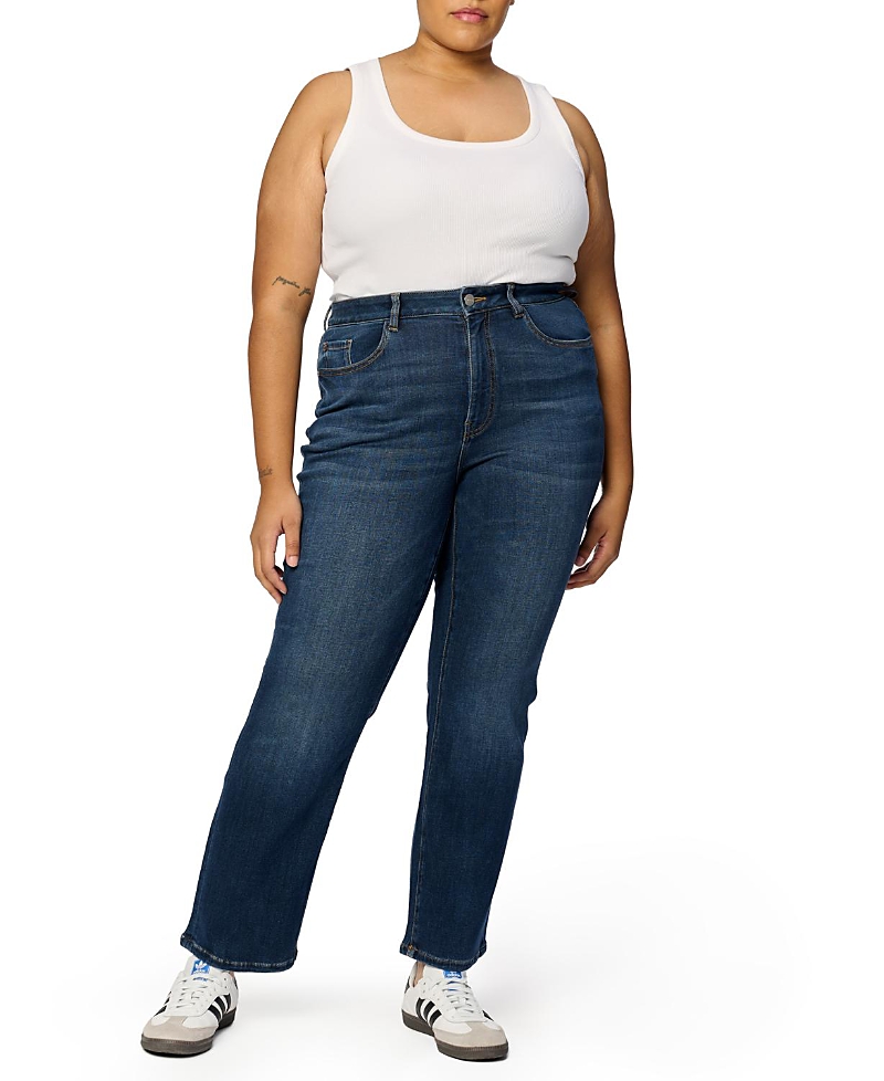 Warp & Weft Ase Plus Stretch High Rise Straight Jean In Vroom