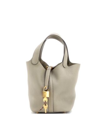 Pre-Owned Hermes Pm Picotin Lock Bag Clemence