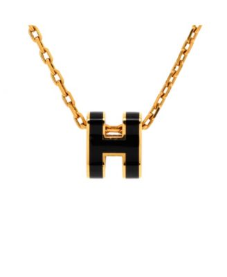 Pre-Owned Hermes Pop H Pendant Chain Necklace Metal and Enamel
