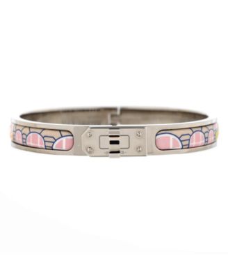 Pre-Owned HERMÈS - Narrow Clic Kelly Bracelet Metal and Printed Enamel