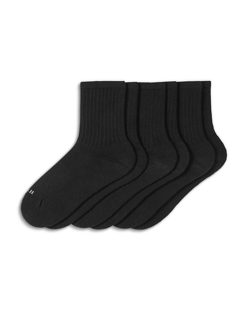 Shop Hue Air Cushion Sport Crew Socks, Set Of 3 In Black