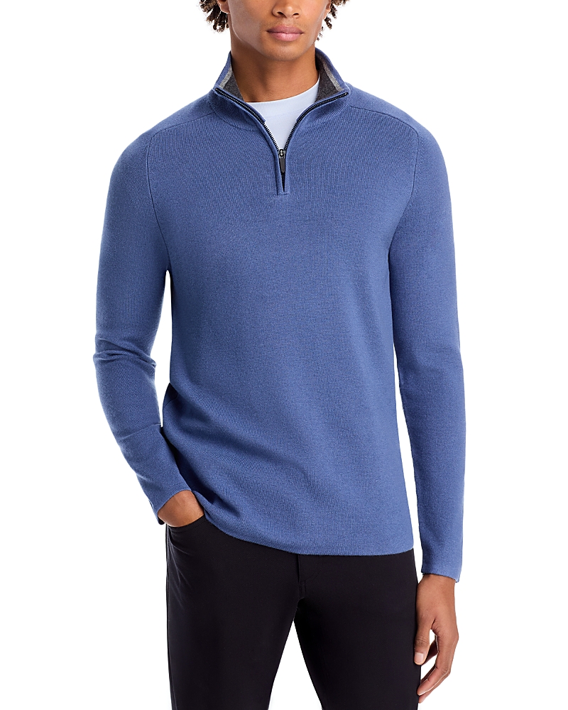 Mack Weldon Tech Long Sleeve Quarter Zip Sweater In Shooting Star
