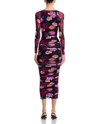 Maggie Ruched Square Neck Dress